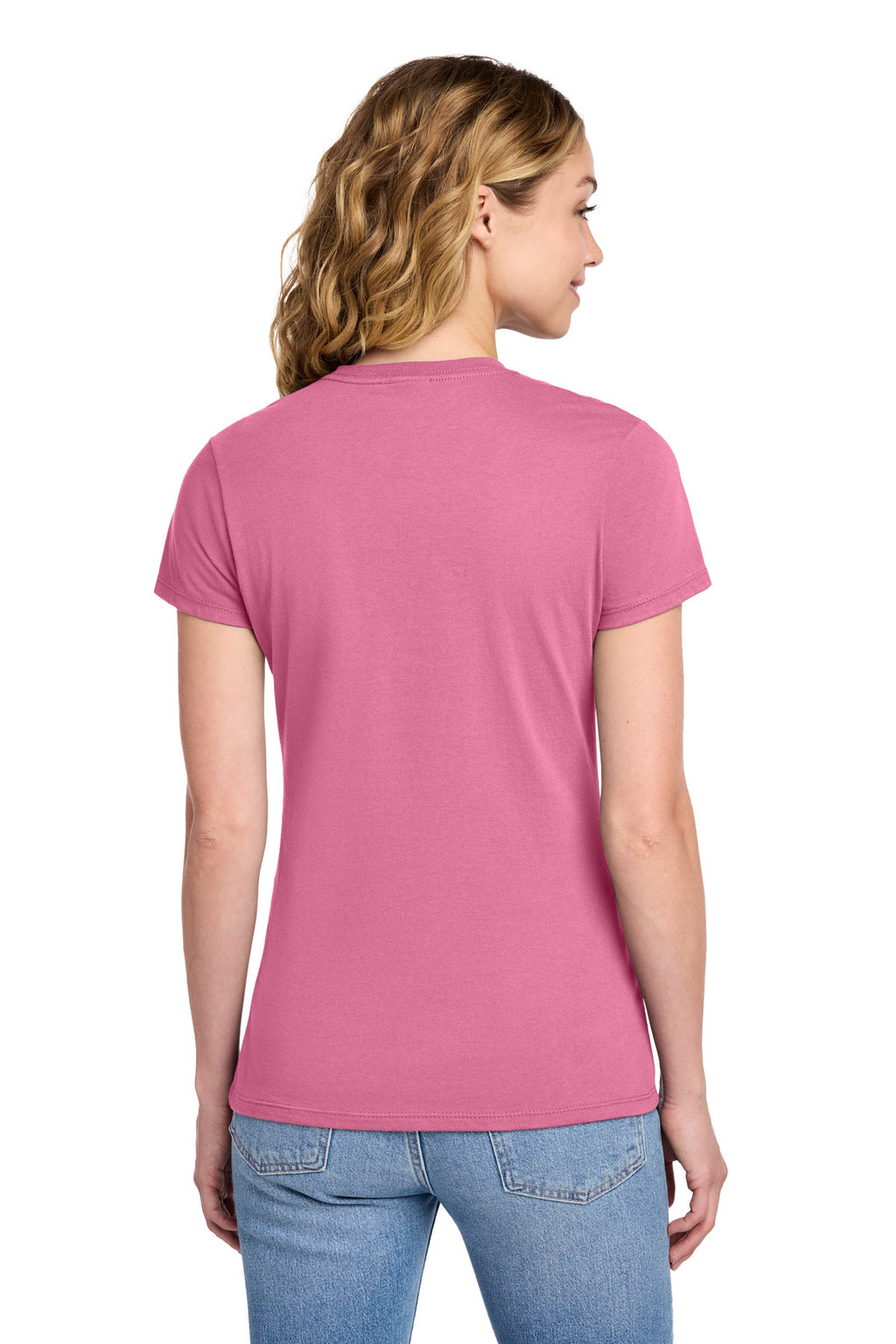 Port & Co Women's Fan Favorite Tee. LPC450 - New Pink - back