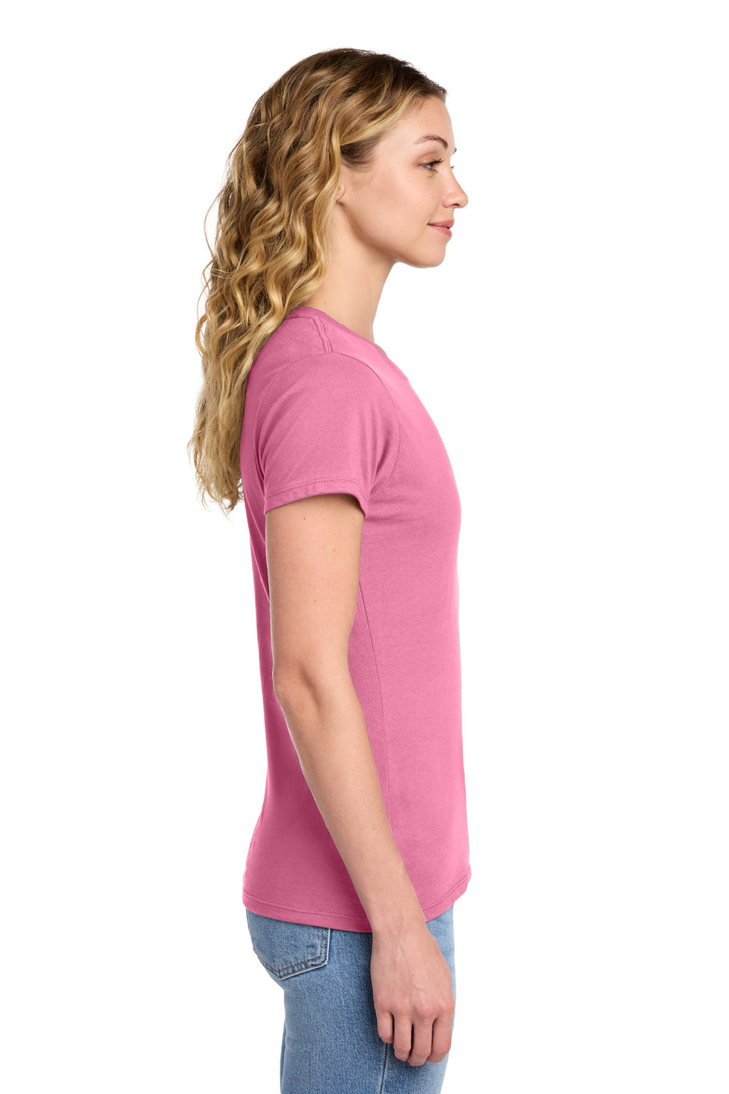 Port & Co Women's Fan Favorite Tee. LPC450 - New Pink - side