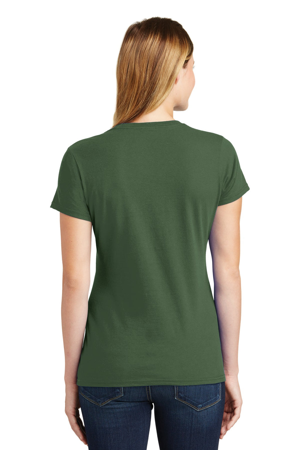 Port & Co Women's Fan Favorite Tee. LPC450 - Olive - back