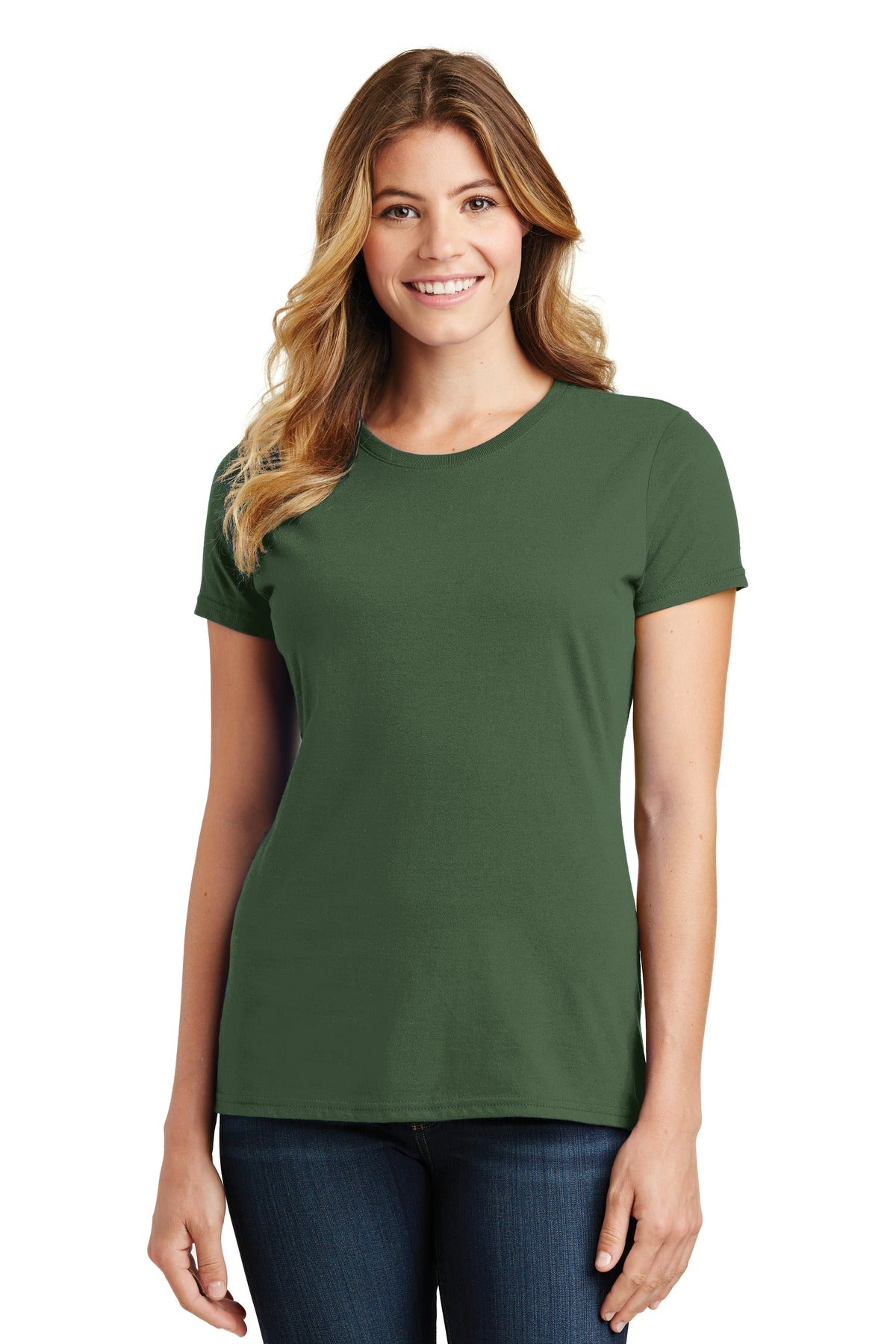Port & Co Women's Fan Favorite Tee. LPC450 - Olive - front