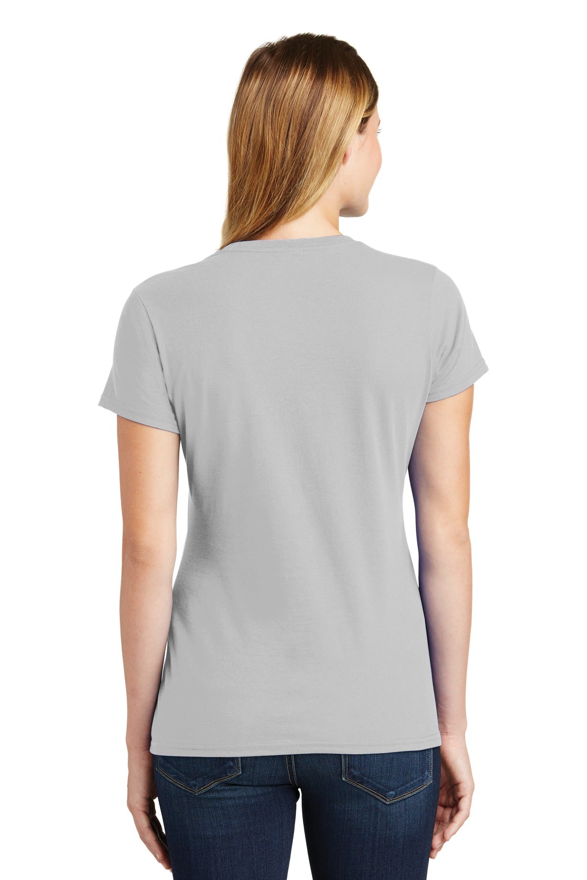 Port & Co Women's Fan Favorite Tee. LPC450 - Silver - back
