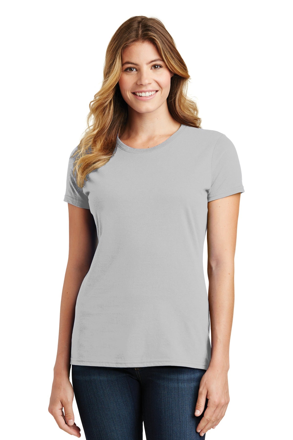 Port & Co Women's Fan Favorite Tee. LPC450 - Silver - front