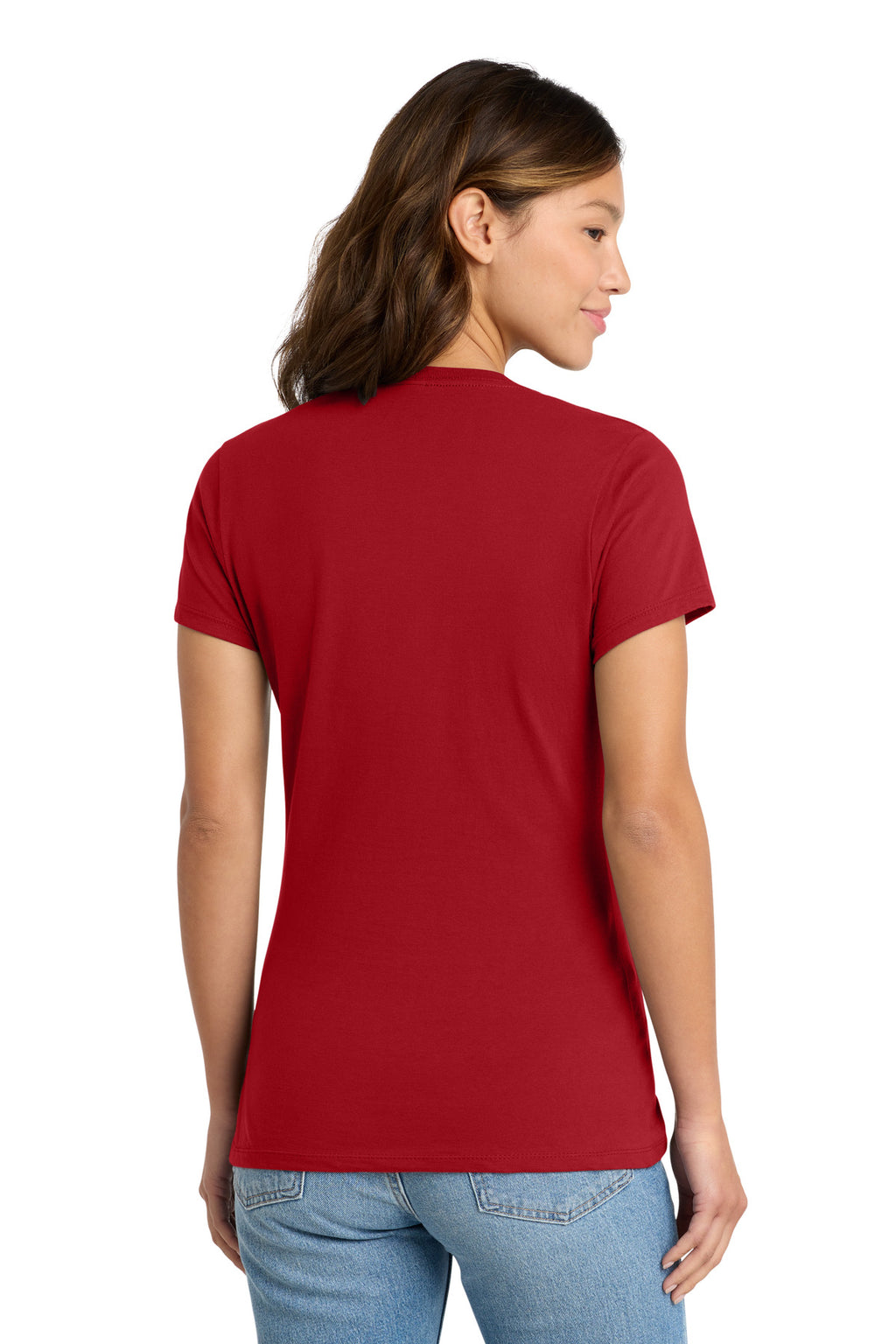 Port & Co Women's Fan Favorite Tee. LPC450 - Team Cardinal - back