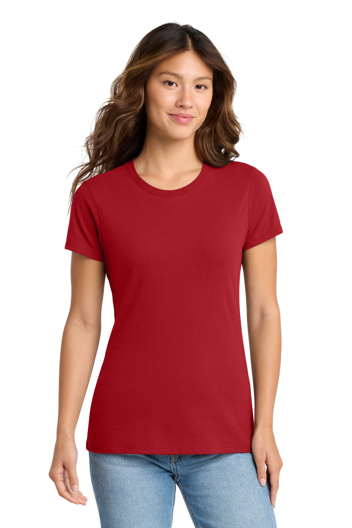 Port & Co Women's Fan Favorite Tee. LPC450 - Team Cardinal - front