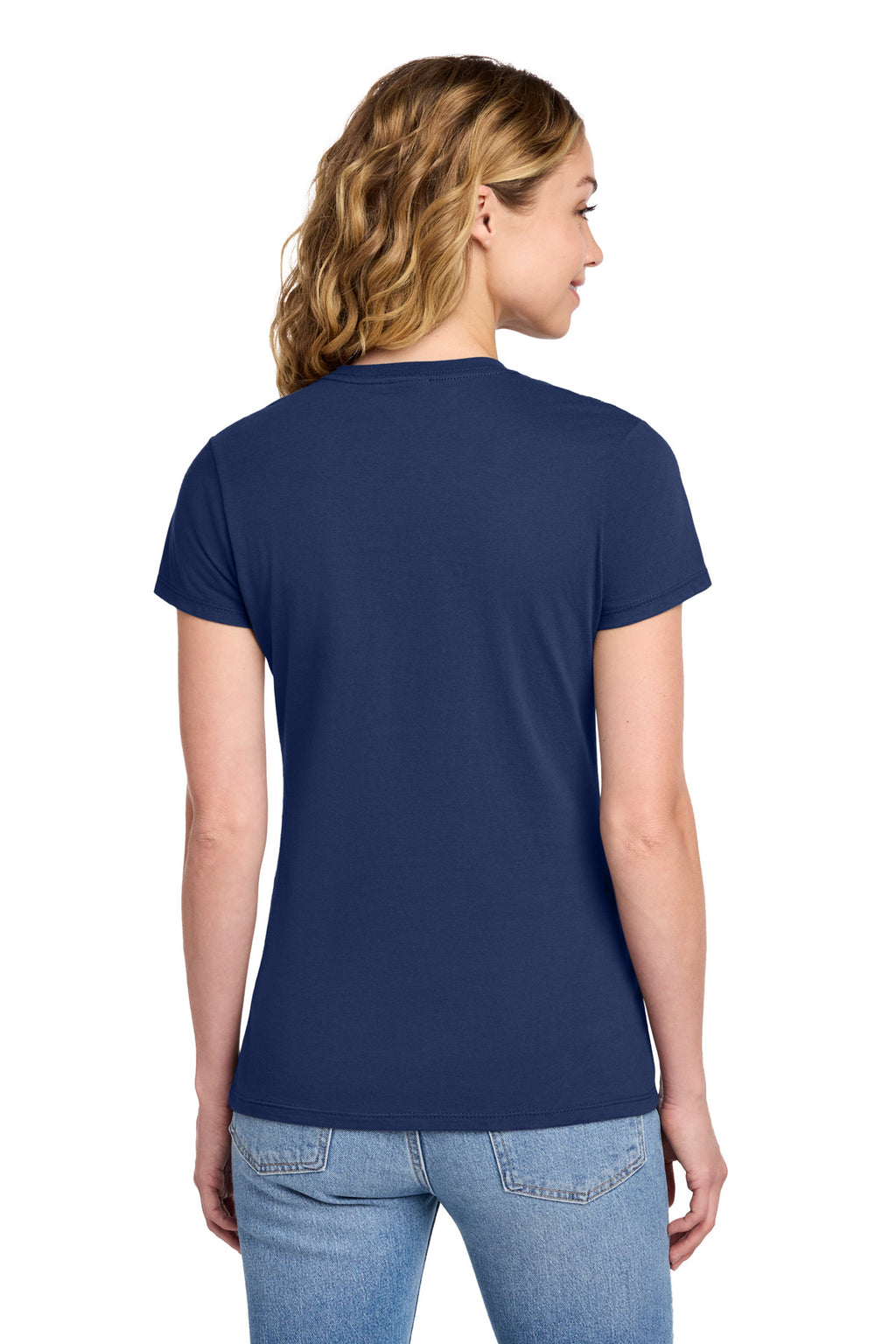 Port & Co Women's Fan Favorite Tee. LPC450 - Team Navy - back