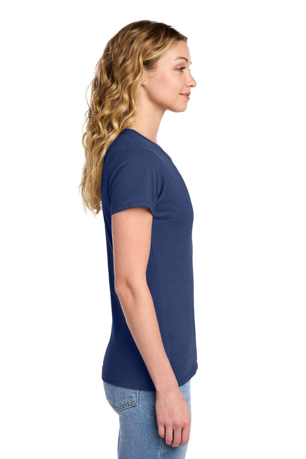 Port & Co Women's Fan Favorite Tee. LPC450 - Team Navy - side