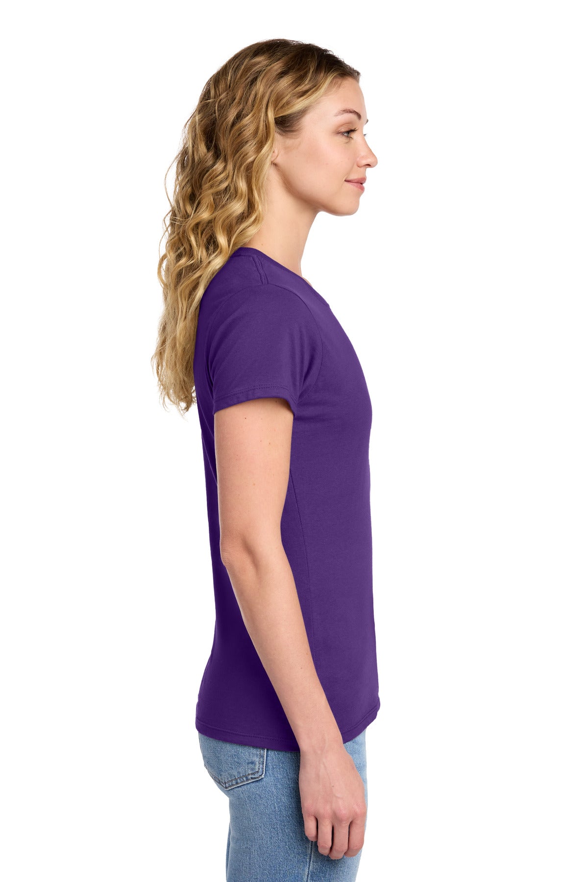 Port & Co Women's Fan Favorite Tee. LPC450 - Team Purple - side