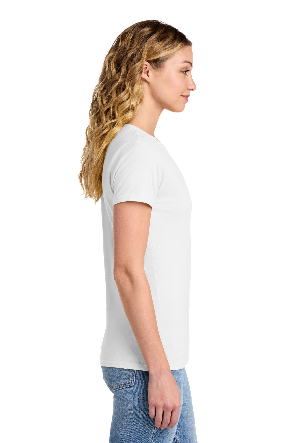 Port & Co Women's Fan Favorite Tee. LPC450 - White - side