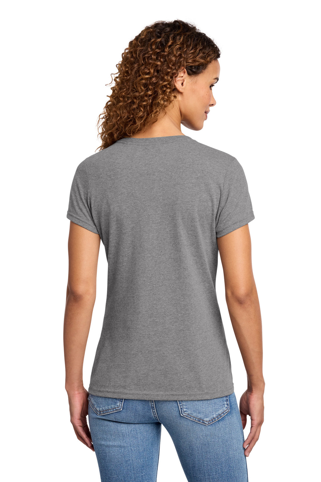 Port & Co Women's Fan Favorite Blend V-Neck Tee. LPC455V - Graphite Heather - back