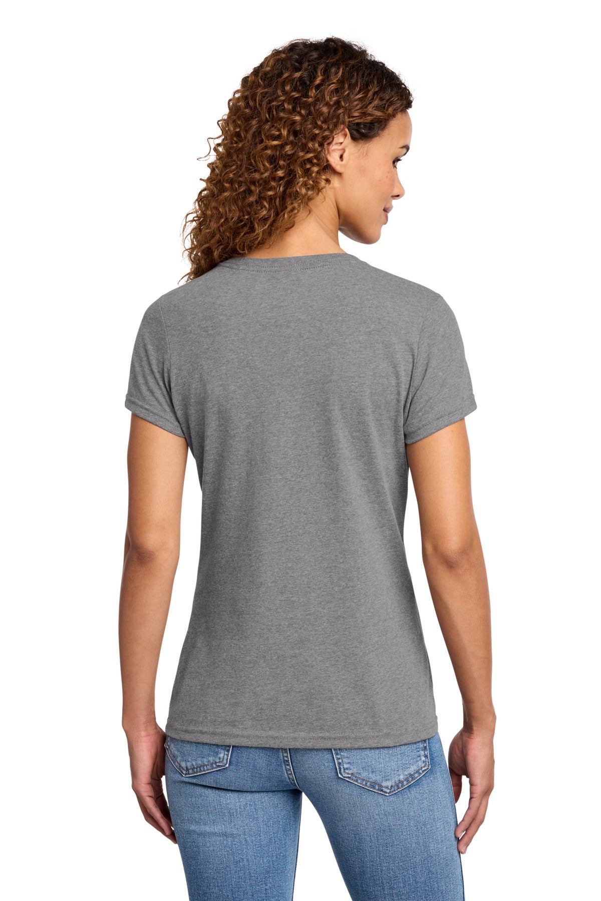 Port & Co Women's Fan Favorite Blend V-Neck Tee. LPC455V - Graphite Heather - back