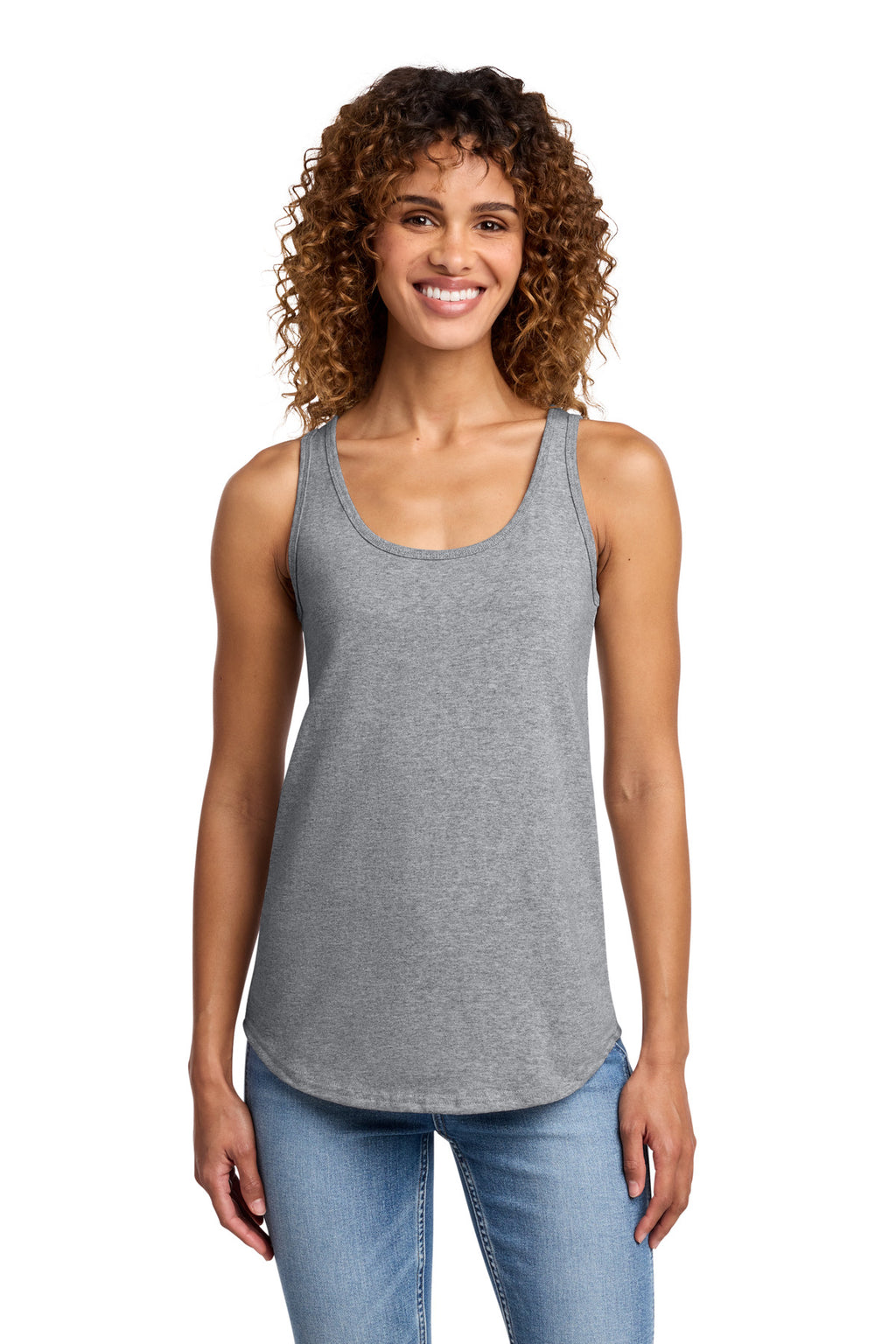 Port & Co Women's Core Cotton Tank Top. LPC54TT - Athletic Heather - front