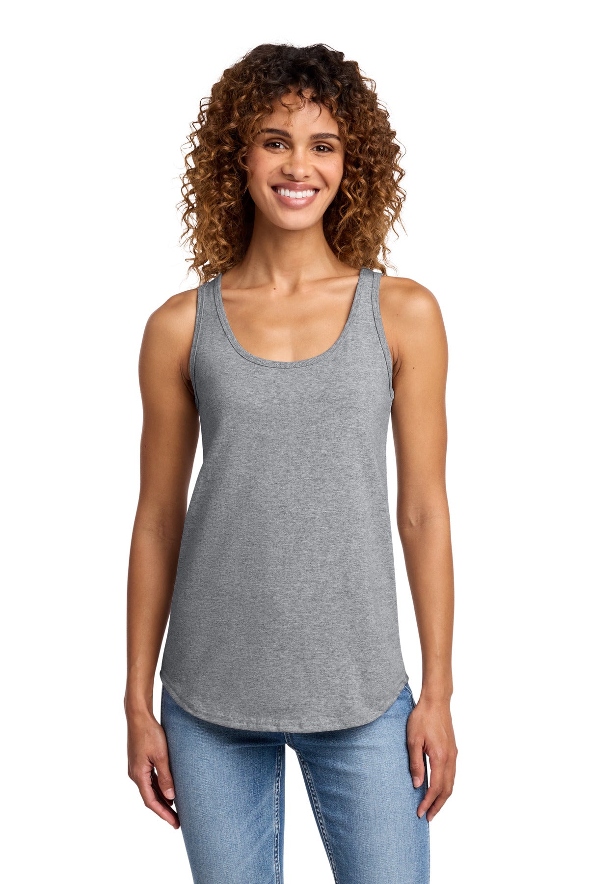 Port & Co Women's Core Cotton Tank Top. LPC54TT - Athletic Heather - front
