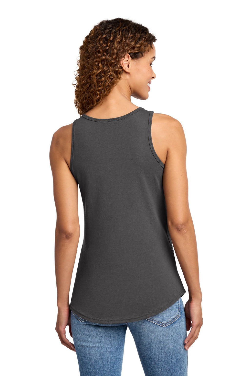 Port & Co Women's Core Cotton Tank Top. LPC54TT - Charcoal - back