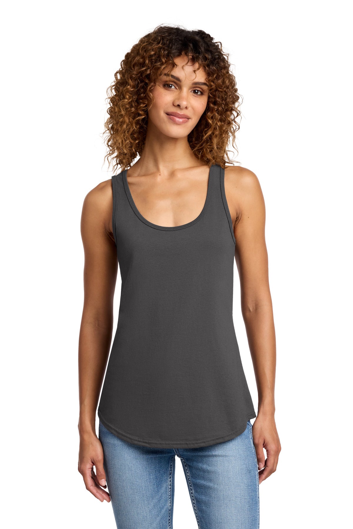 Port & Co Women's Core Cotton Tank Top. LPC54TT - Charcoal - front