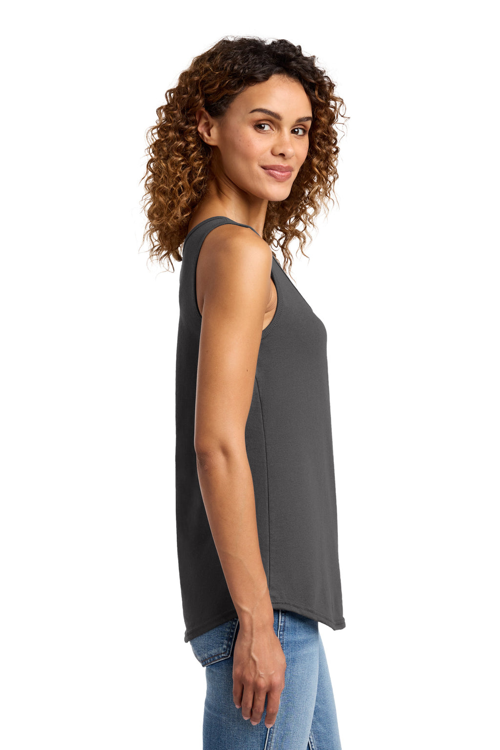 Port & Co Women's Core Cotton Tank Top. LPC54TT - Charcoal - side