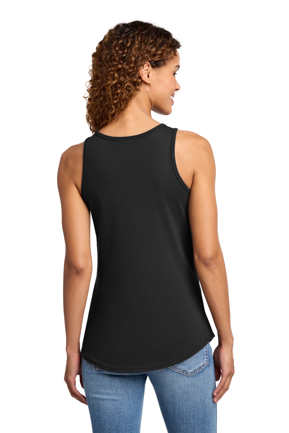 Port & Co Women's Core Cotton Tank Top. LPC54TT - Jet Black - back