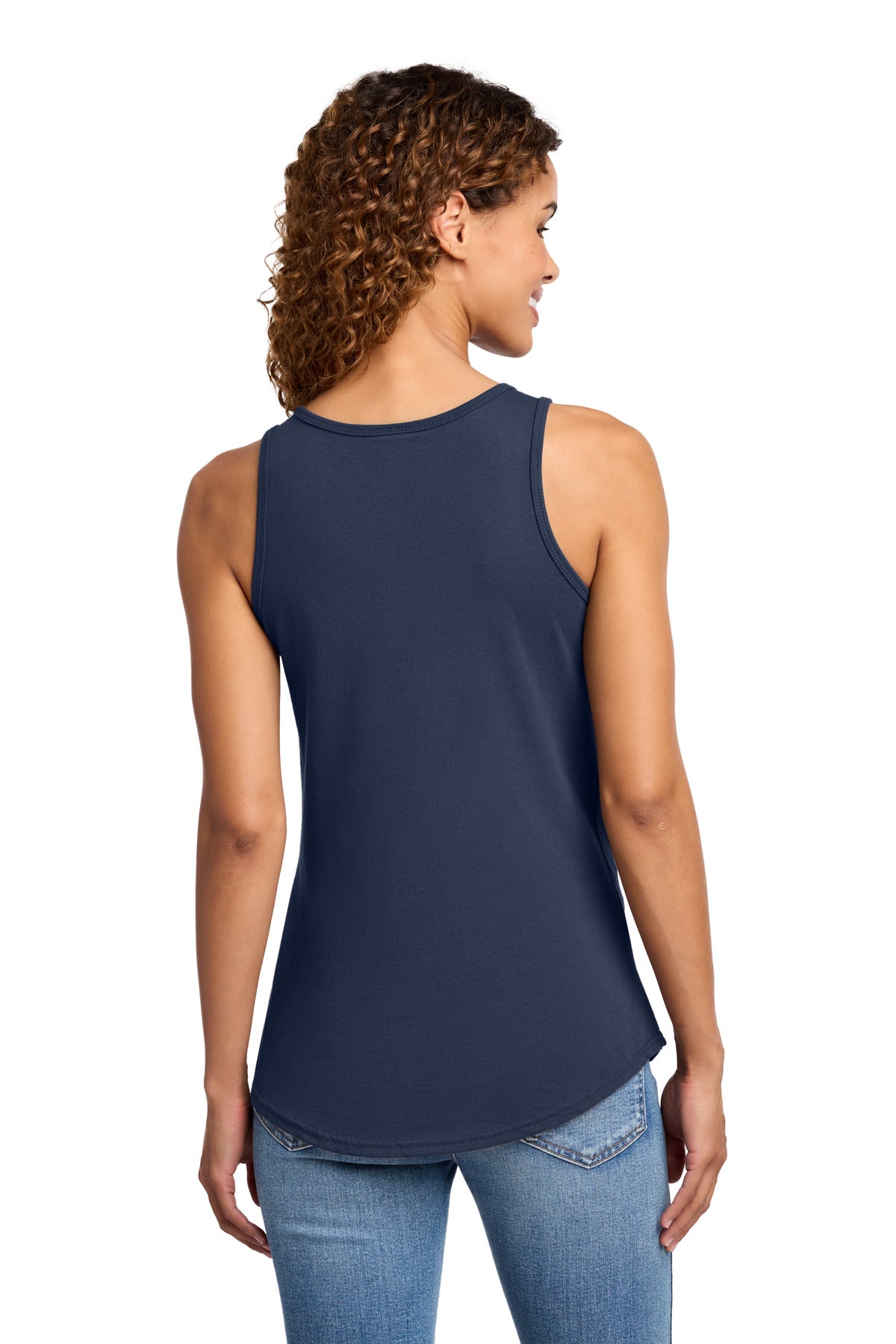 Port & Co Women's Core Cotton Tank Top. LPC54TT - Navy - back
