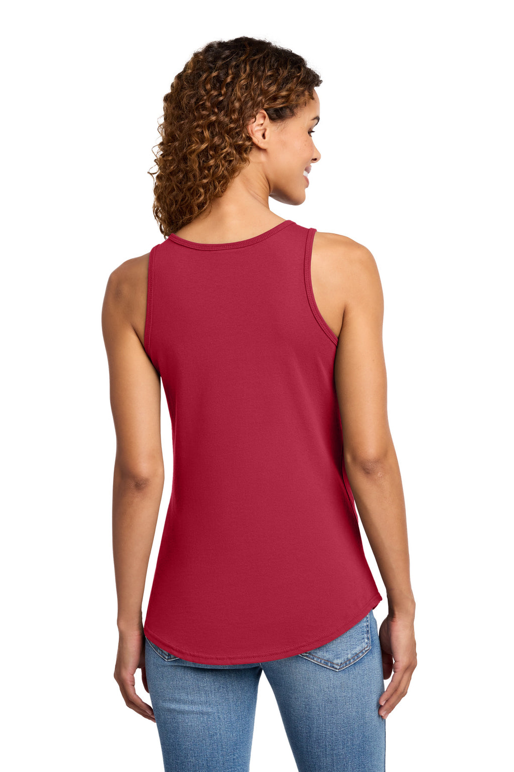 Port & Co Women's Core Cotton Tank Top. LPC54TT - Red - back