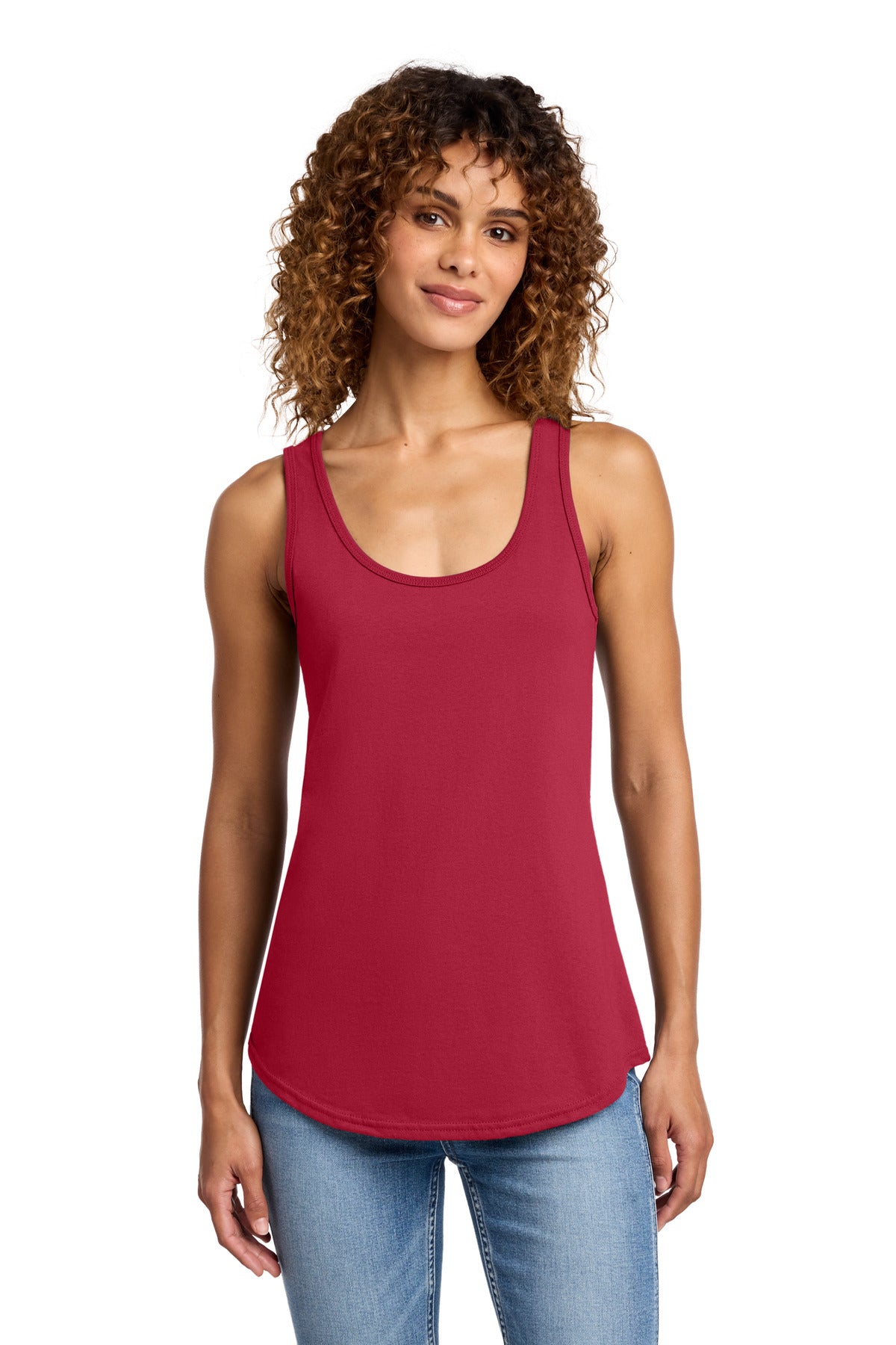 Port & Co Women's Core Cotton Tank Top. LPC54TT - Red - front