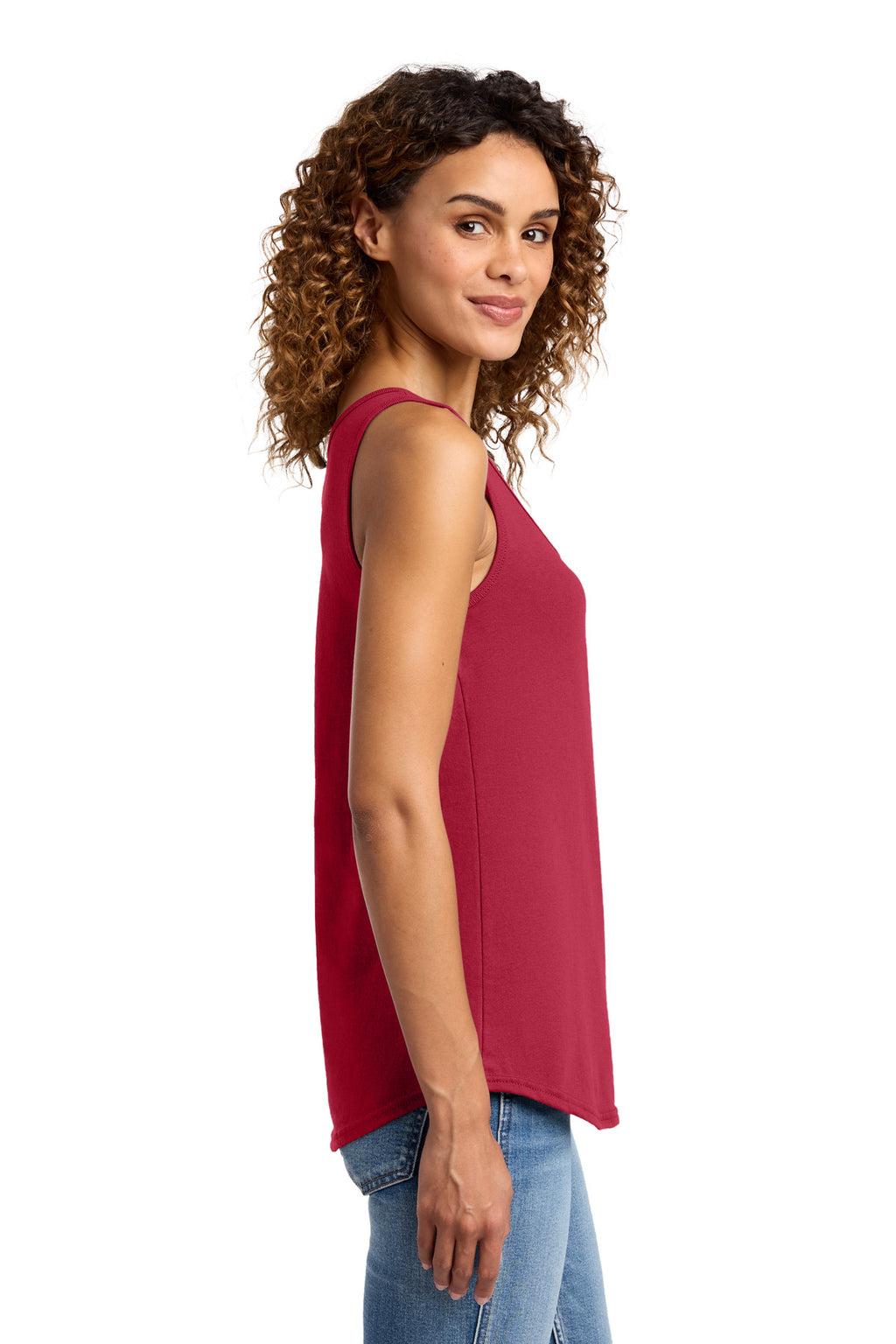 Port & Co Women's Core Cotton Tank Top. LPC54TT - Red - side