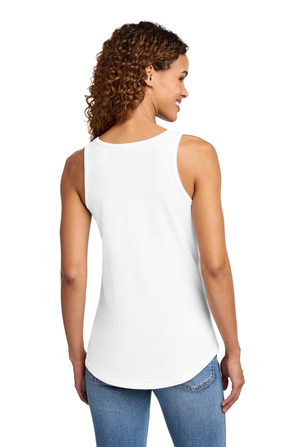 Port & Co Women's Core Cotton Tank Top. LPC54TT - White - back