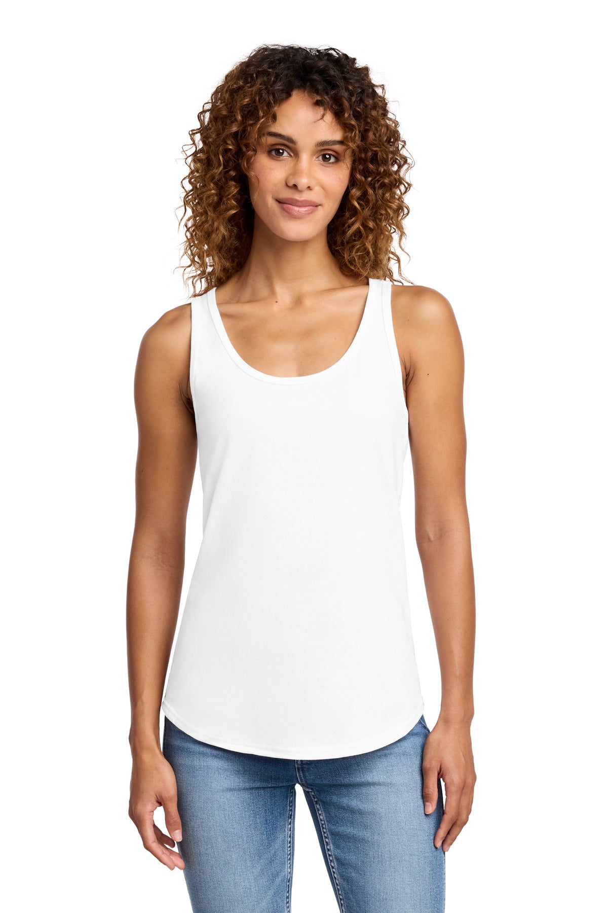 Port & Co Women's Core Cotton Tank Top. LPC54TT - White - front