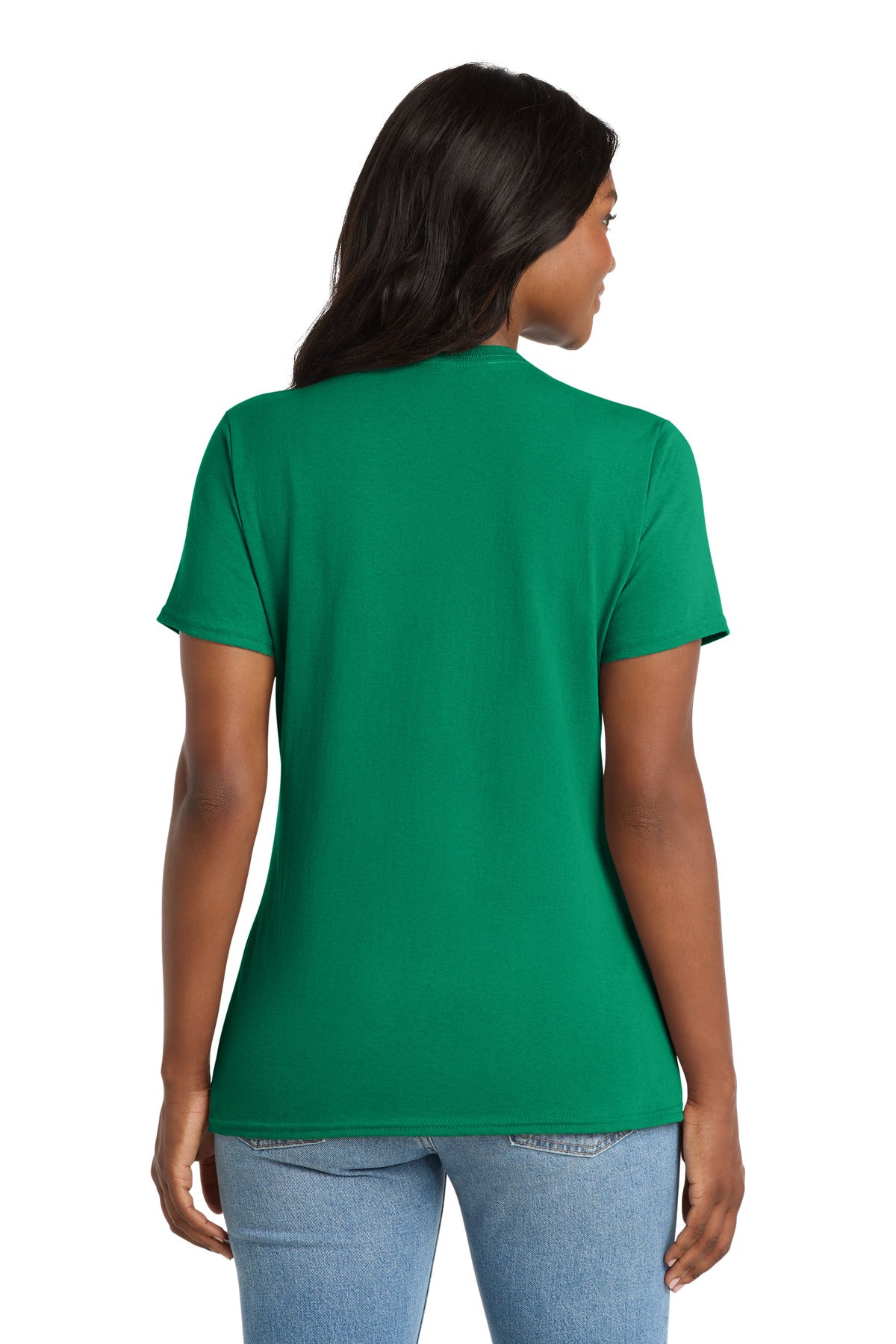 Port & Co Women's Core Cotton V-Neck Tee. LPC54V - Kelly - back