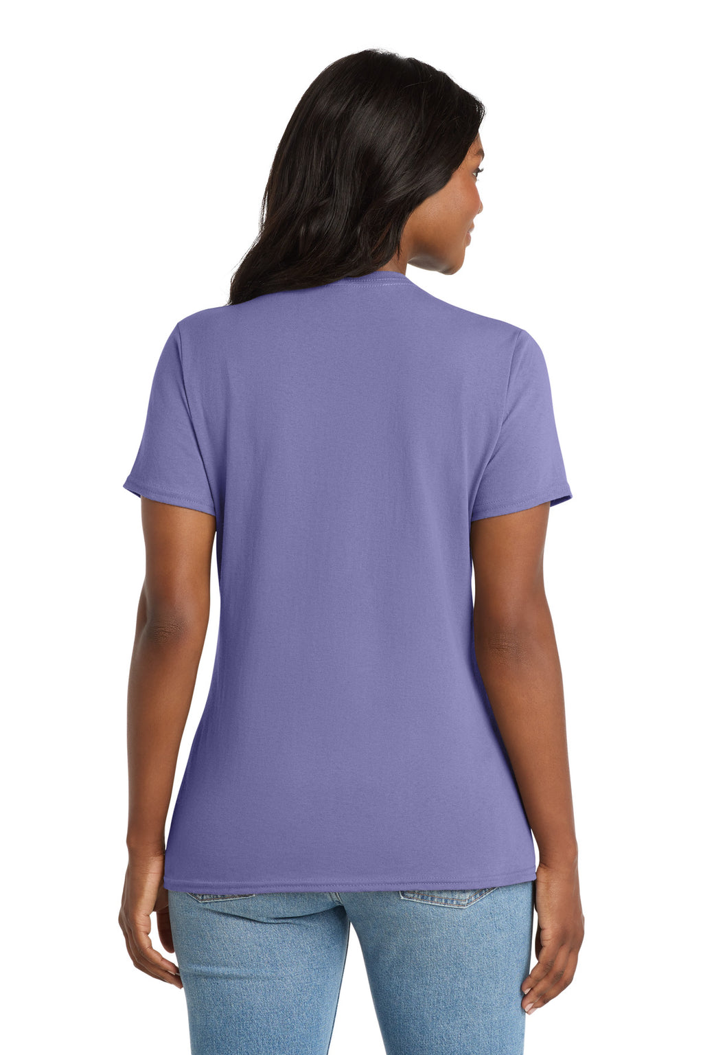 Port & Co Women's Core Cotton V-Neck Tee. LPC54V - Violet - back