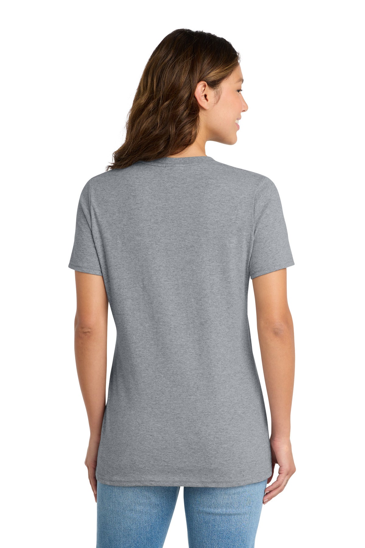 Port & Co Women's Core Cotton Tee. LPC54 - Athletic Heather - back