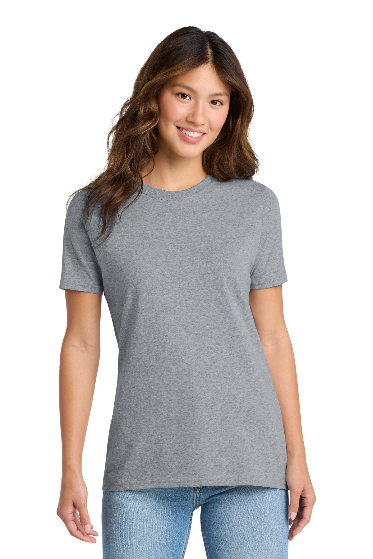 Port & Co Women's Core Cotton Tee. LPC54 - Athletic Heather - front