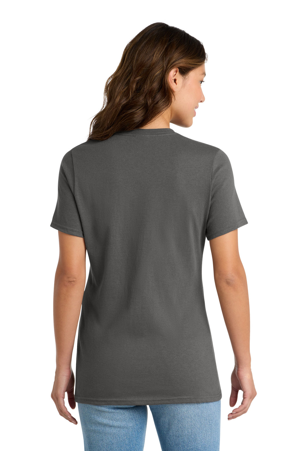 Port & Co Women's Core Cotton Tee. LPC54 - Charcoal - back
