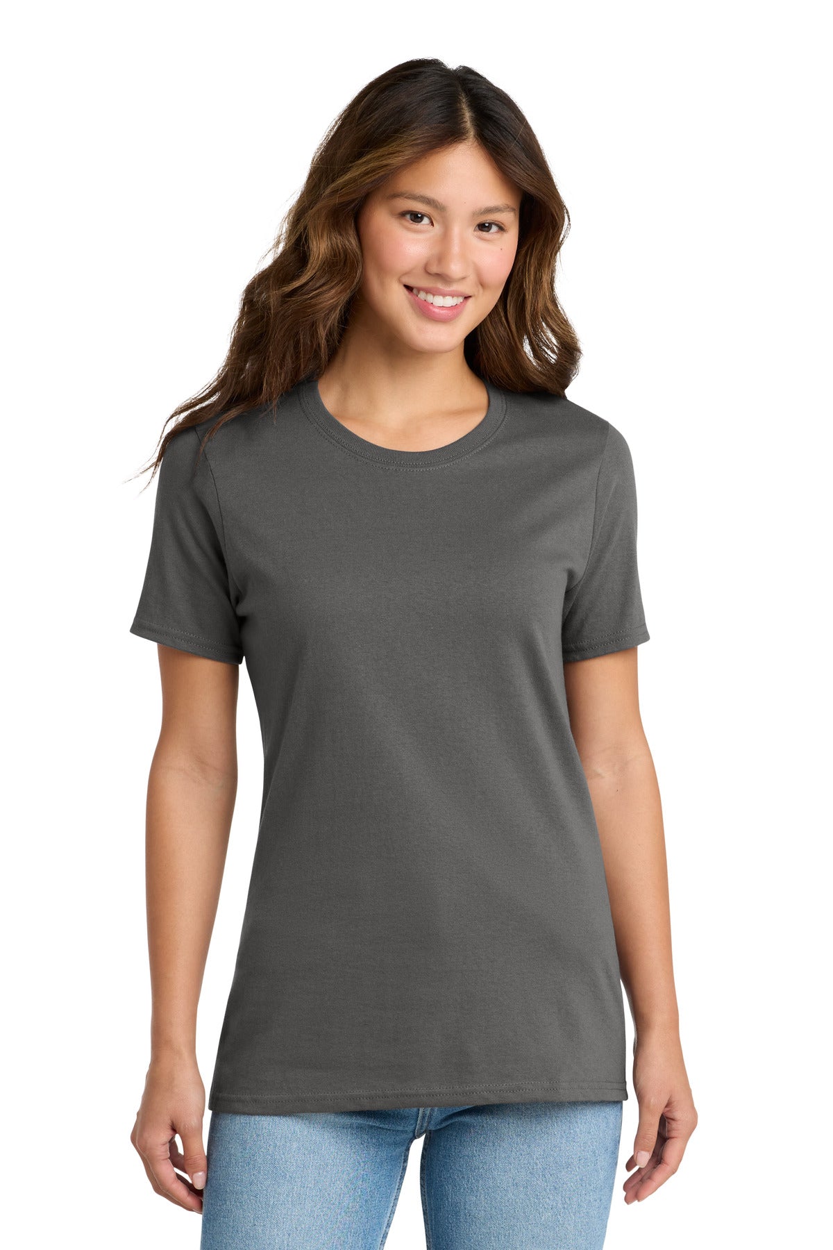 Port & Co Women's Core Cotton Tee. LPC54 - Charcoal - front