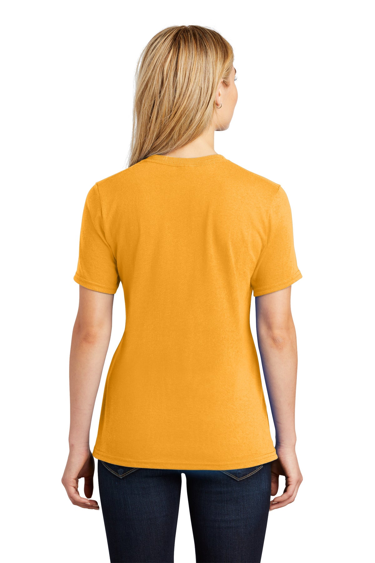 Port & Co Women's Core Cotton Tee. LPC54 - Gold - back