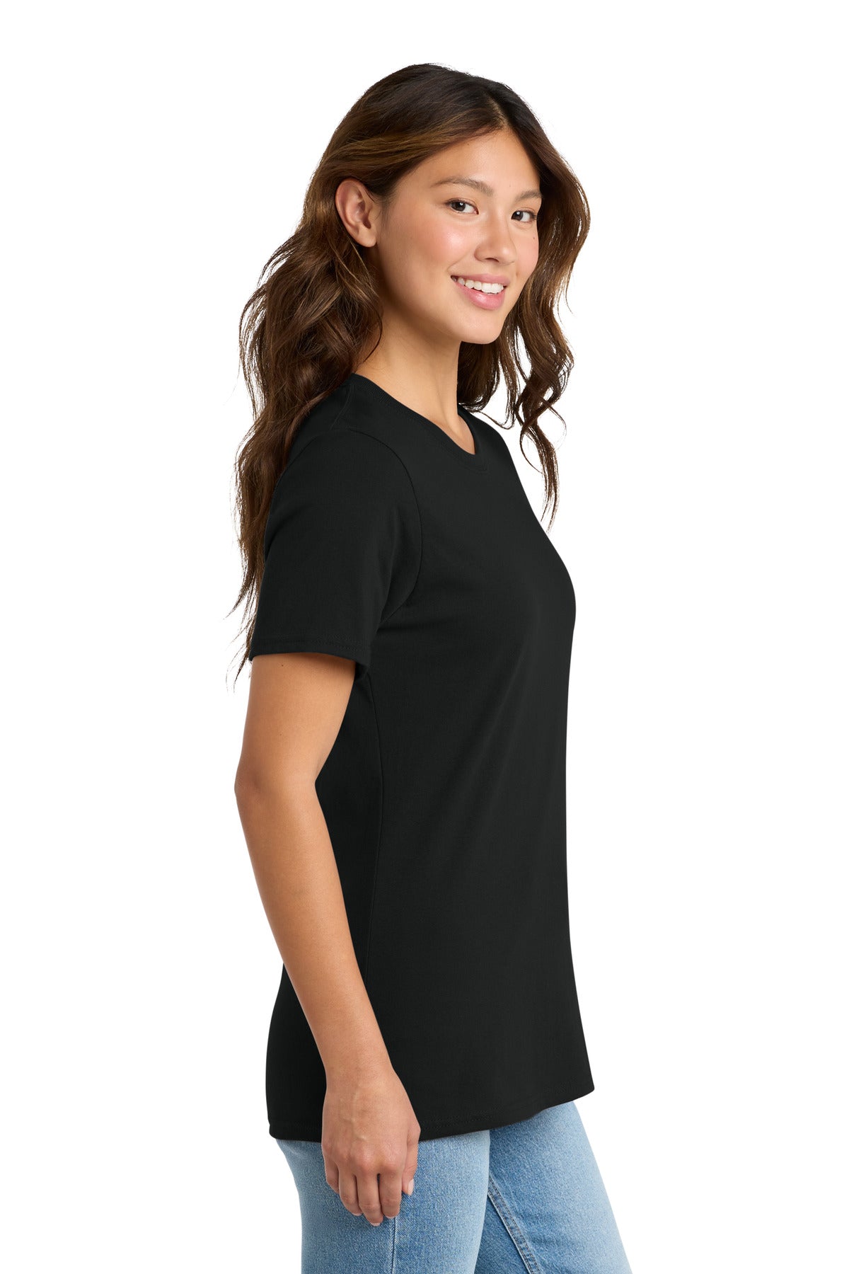 Port & Co Women's Core Cotton Tee. LPC54 - Jet Black - side
