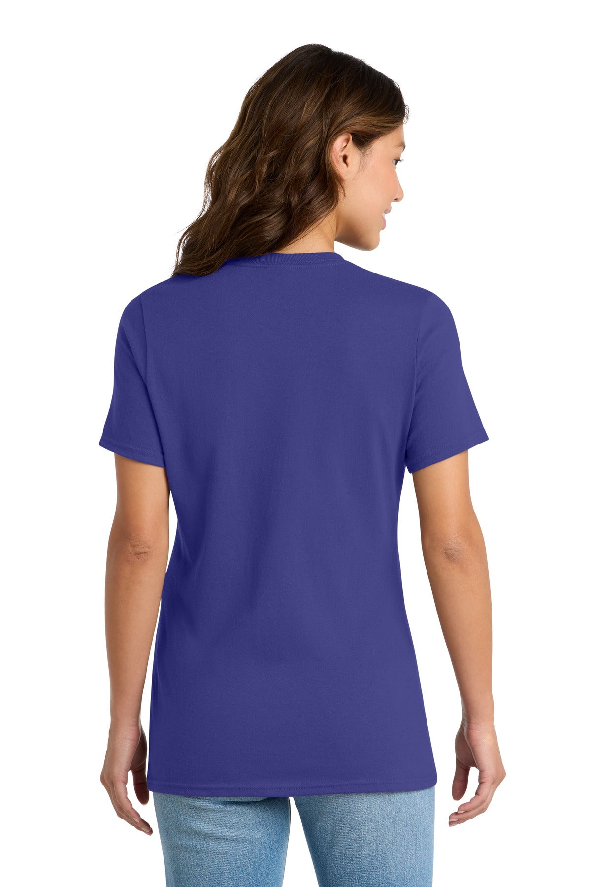 Port & Co Women's Core Cotton Tee. LPC54 - Purple - back