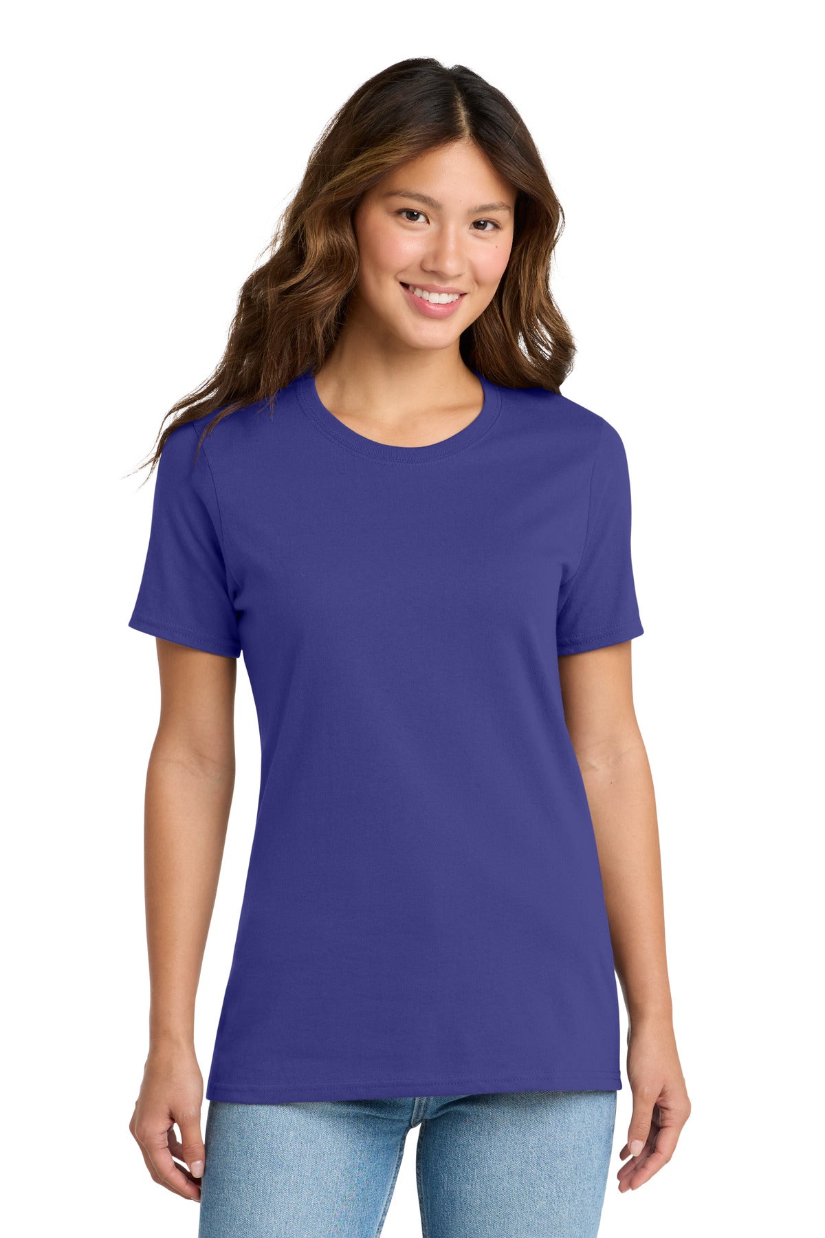 Port & Co Women's Core Cotton Tee. LPC54 - Purple - front