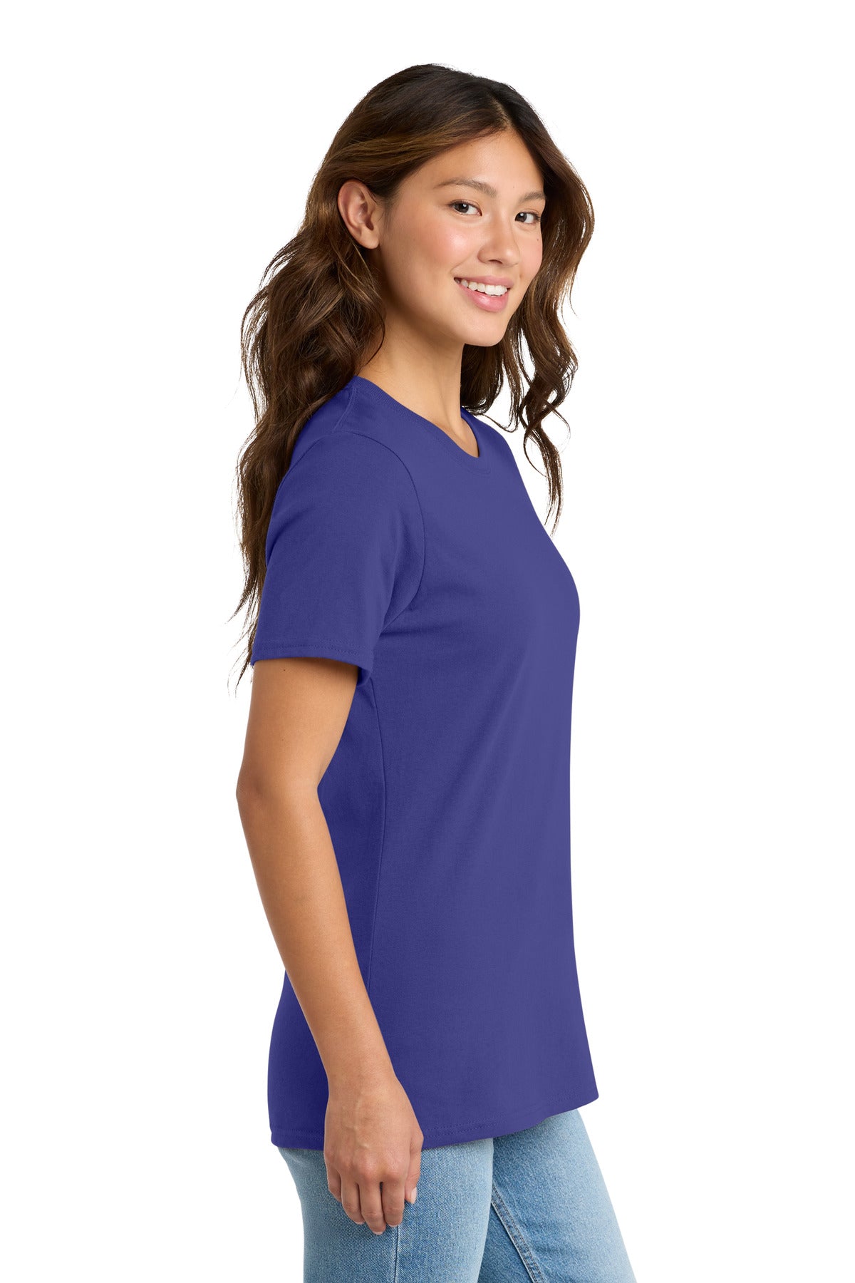 Port & Co Women's Core Cotton Tee. LPC54 - Purple - side