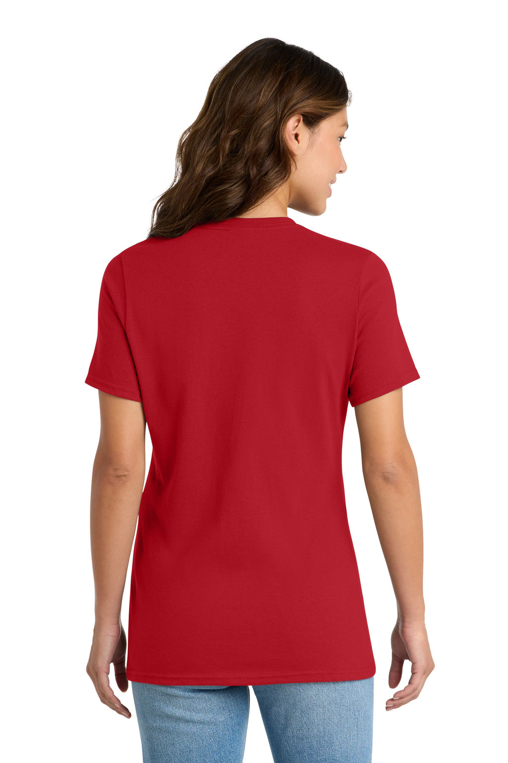 Port & Co Women's Core Cotton Tee. LPC54 - Red - back