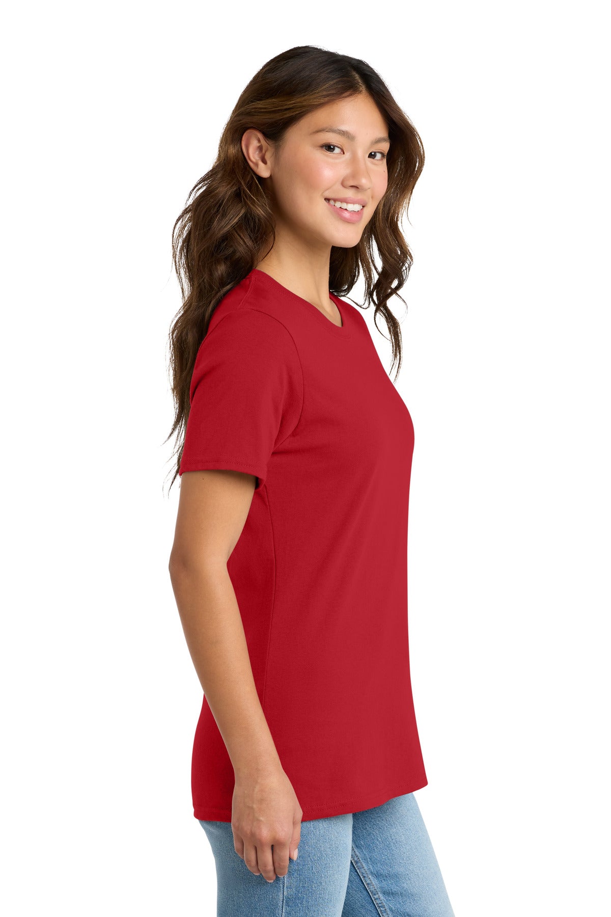 Port & Co Women's Core Cotton Tee. LPC54 - Red - side
