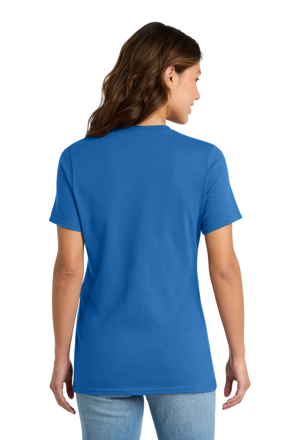 Port & Co Women's Core Cotton Tee. LPC54 - Royal - back