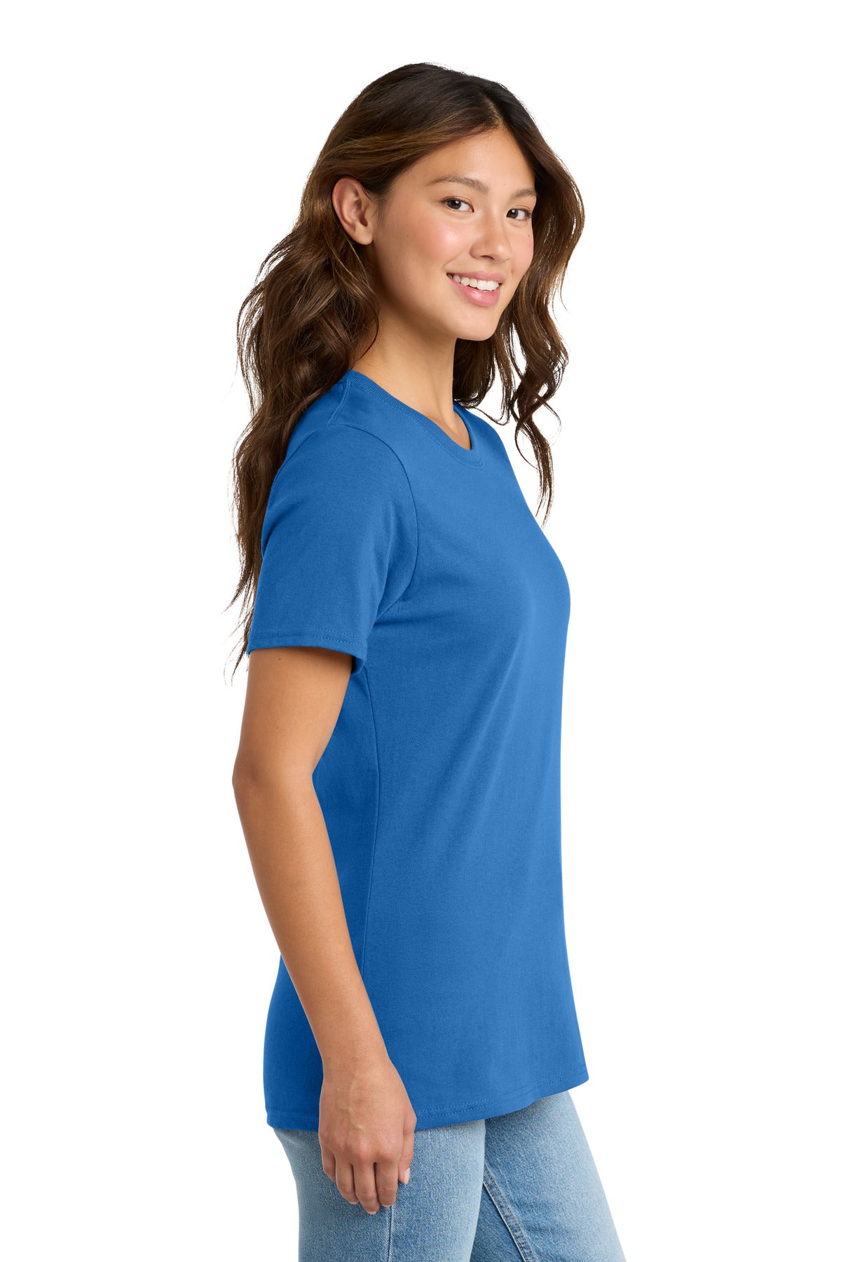Port & Co Women's Core Cotton Tee. LPC54 - Royal - side
