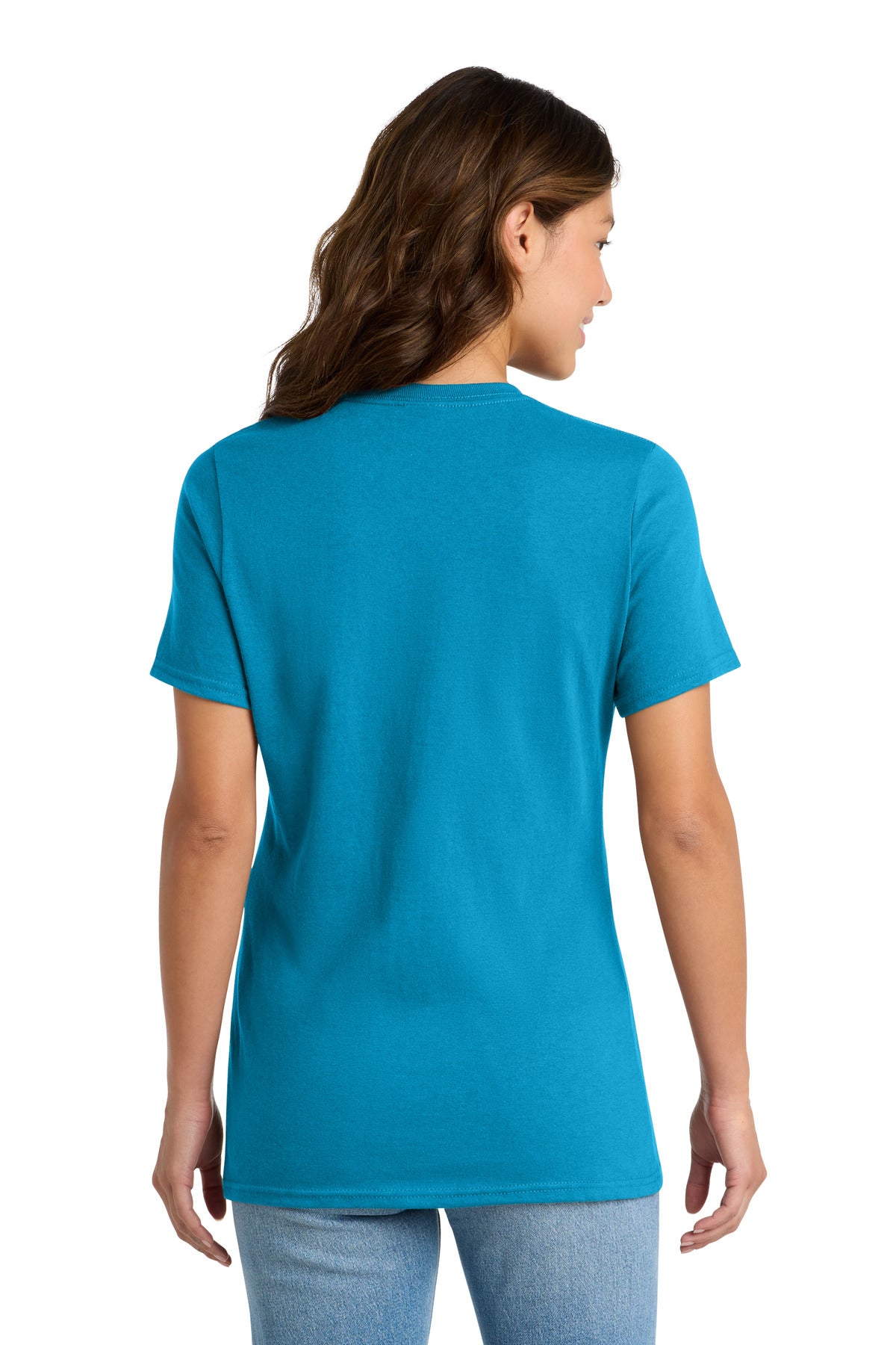 Port & Co Women's Core Cotton Tee. LPC54 - Sapphire - back