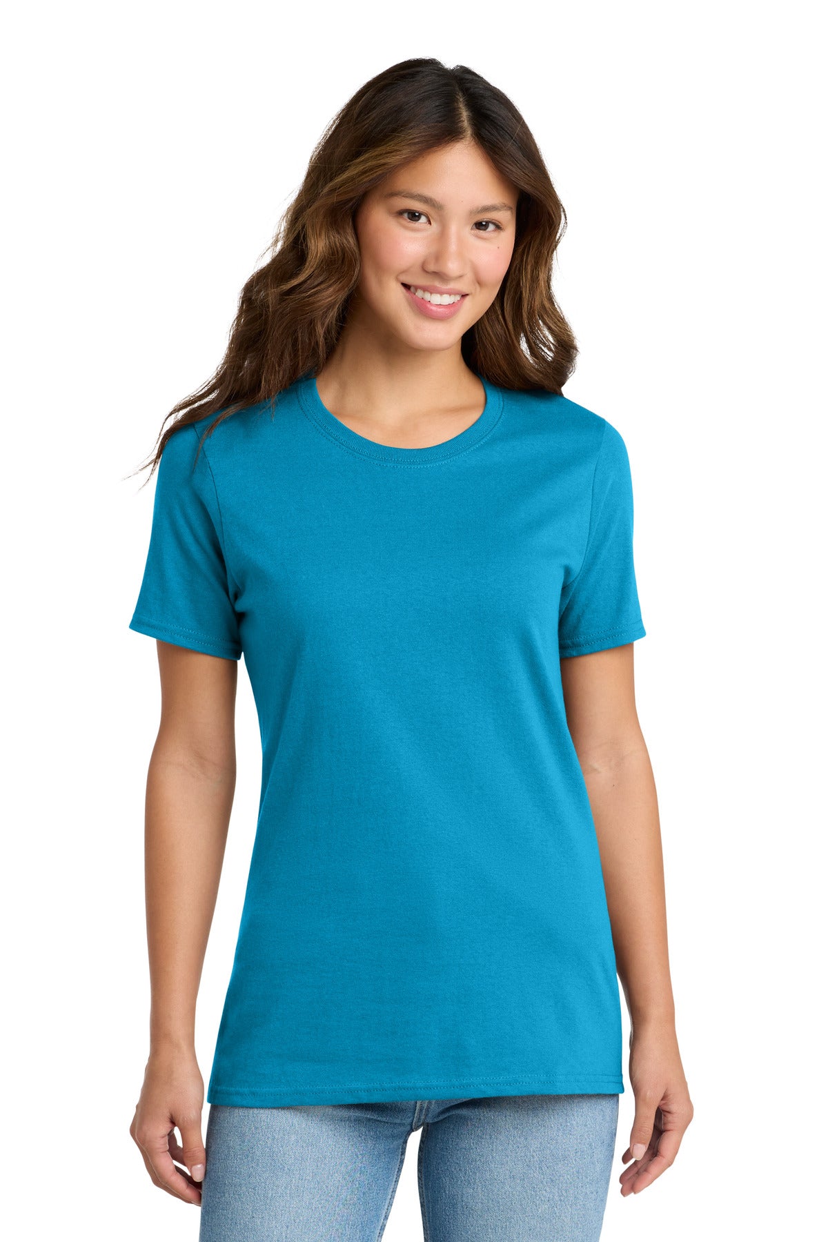 Port & Co Women's Core Cotton Tee. LPC54 - Sapphire - front