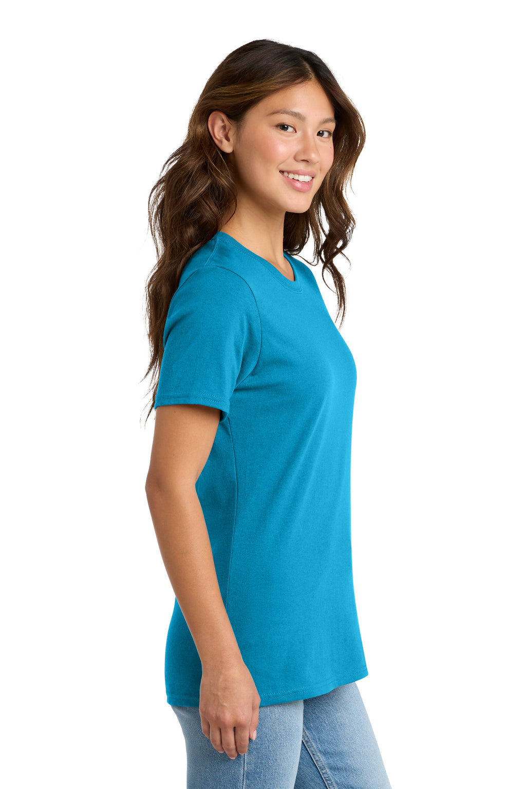 Port & Co Women's Core Cotton Tee. LPC54 - Sapphire - side