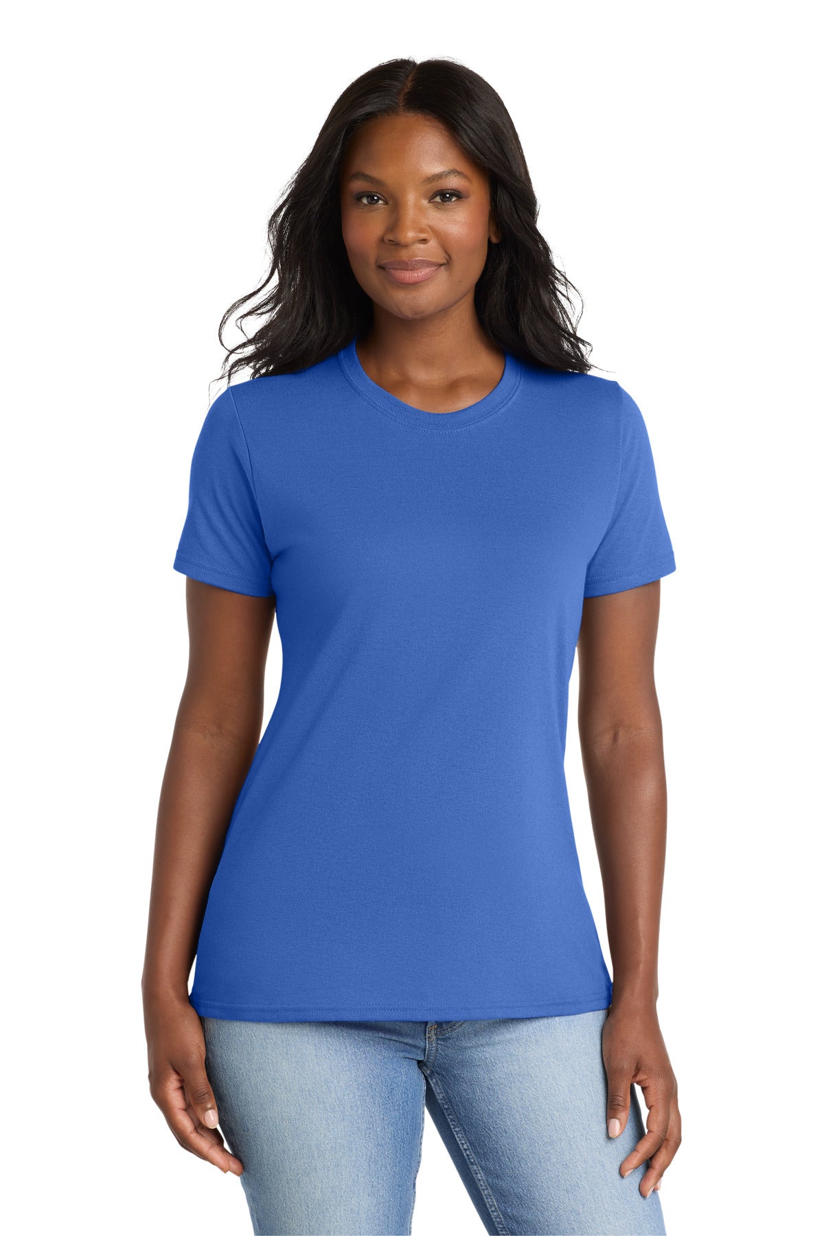 Port & Co Women's Core Blend Tee. LPC55 - Royal - front