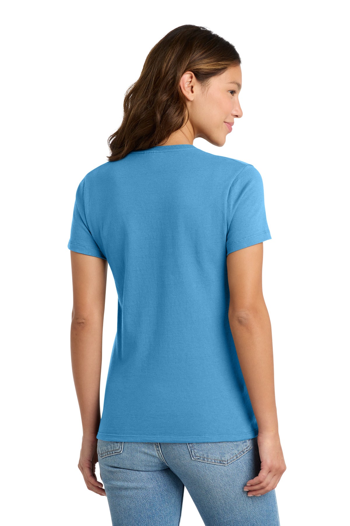 Port & Co Women's Essential Tee. LPC61 - Aquatic Blue - back
