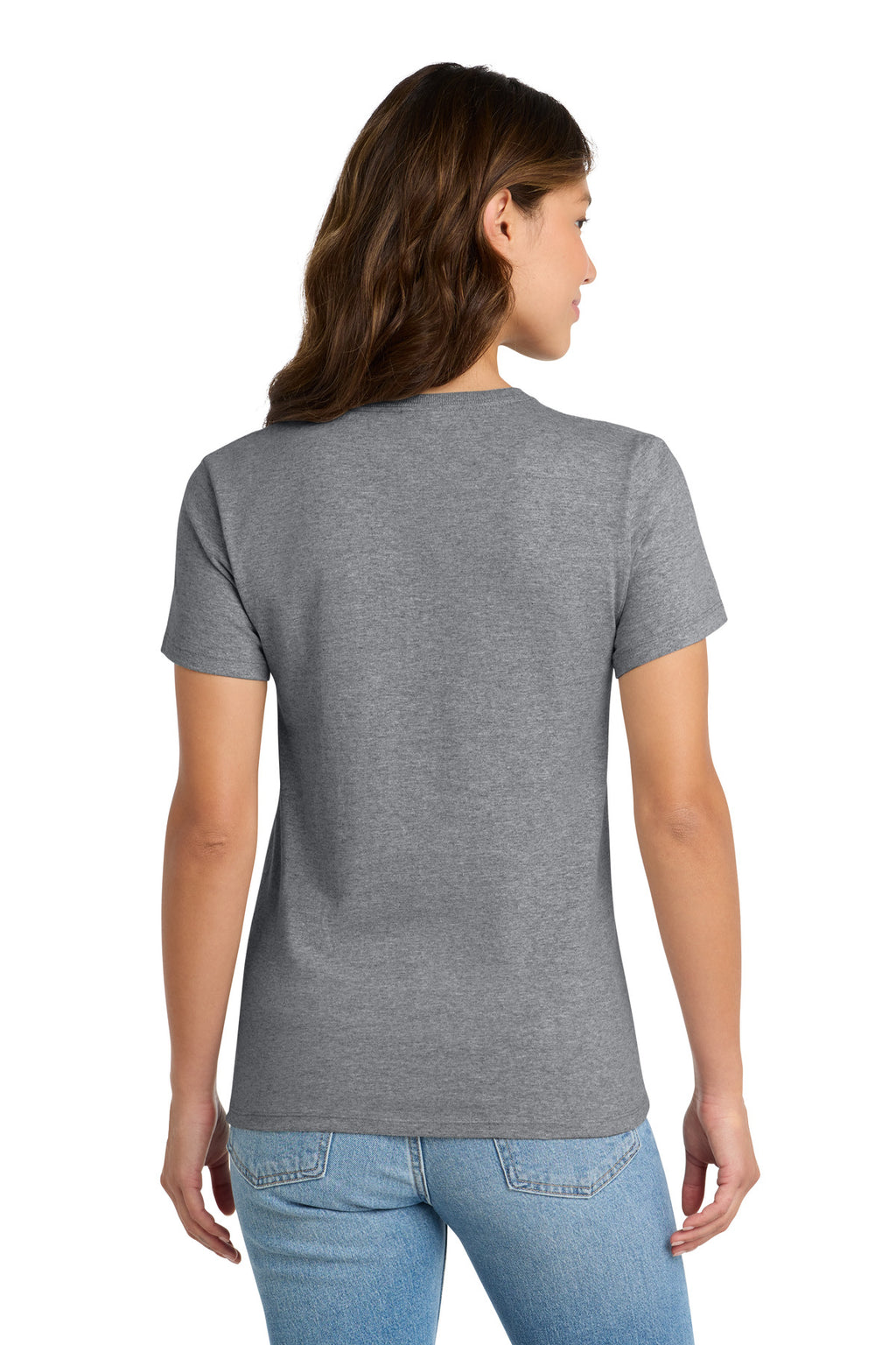 Port & Co Women's Essential Tee. LPC61 - Athletic Heather - back