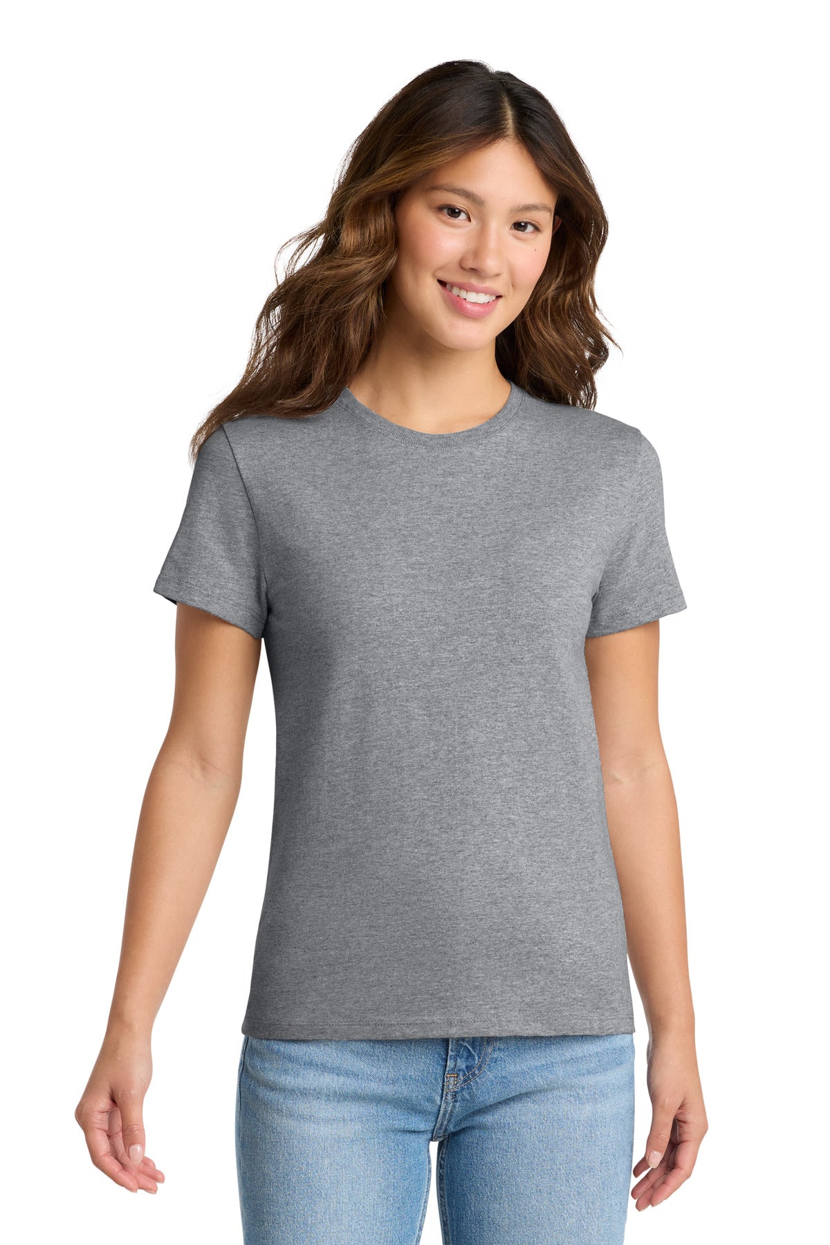 Port & Co Women's Essential Tee. LPC61 - Athletic Heather - front