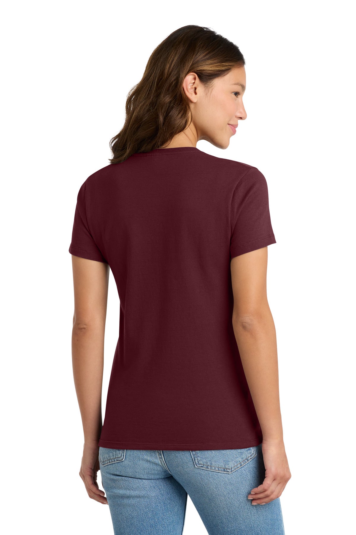 Port & Co Women's Essential Tee. LPC61 - Athletic Maroon - back