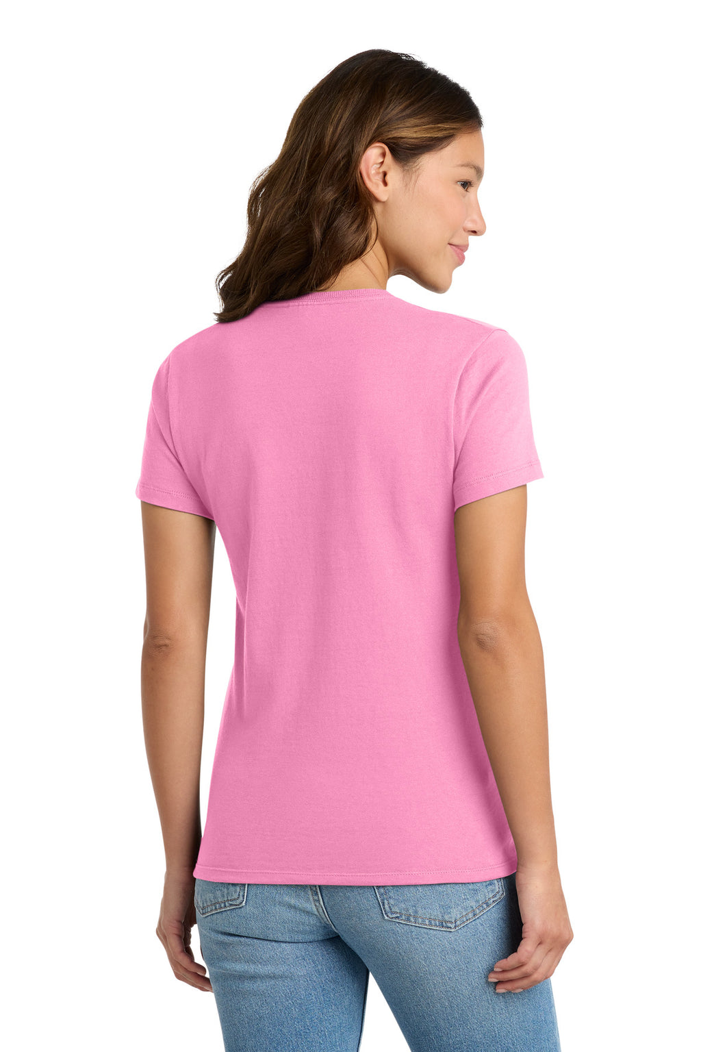 Port & Co Women's Essential Tee. LPC61 - Candy Pink - back